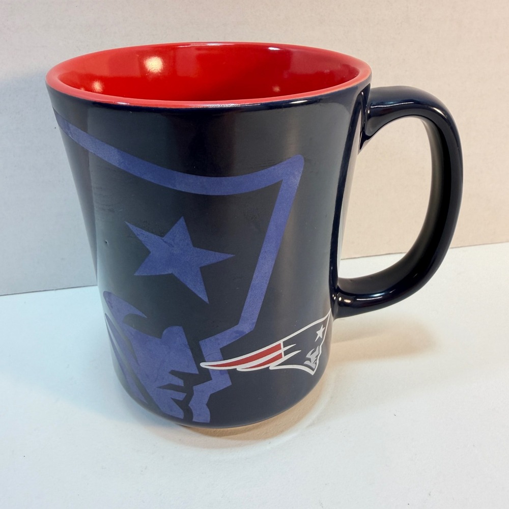 New England Patriots The Memory Company Coffee Mug NFL Navy Blue Large 14 oz